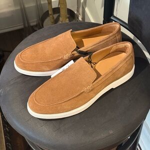 Brand New Tan Leather Loafers by Express - Size 10, Stylish & Comfortable